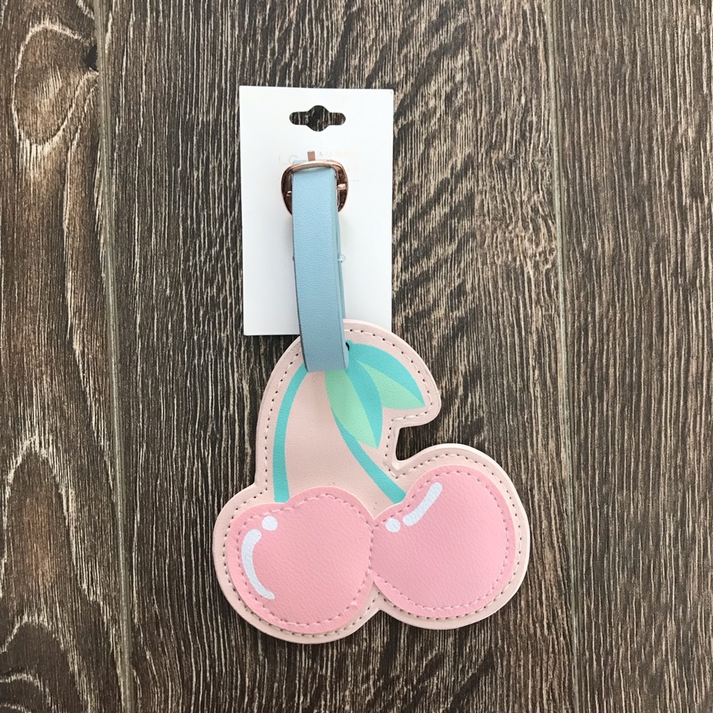 💥4/$25💥 LC Lauren Conrad Cherry Luggage Tag NWT